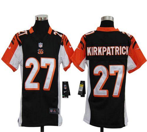 Youth Nike NFL Cincinatti Bengals 27 Alabama Dre Kirkpatrick Black Jersey